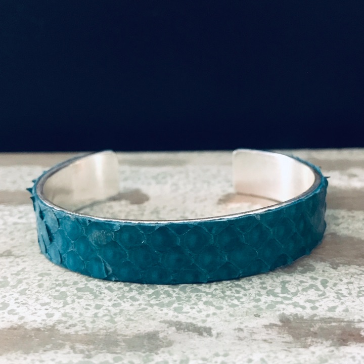 Rustic Cuff Teal Python Cuff